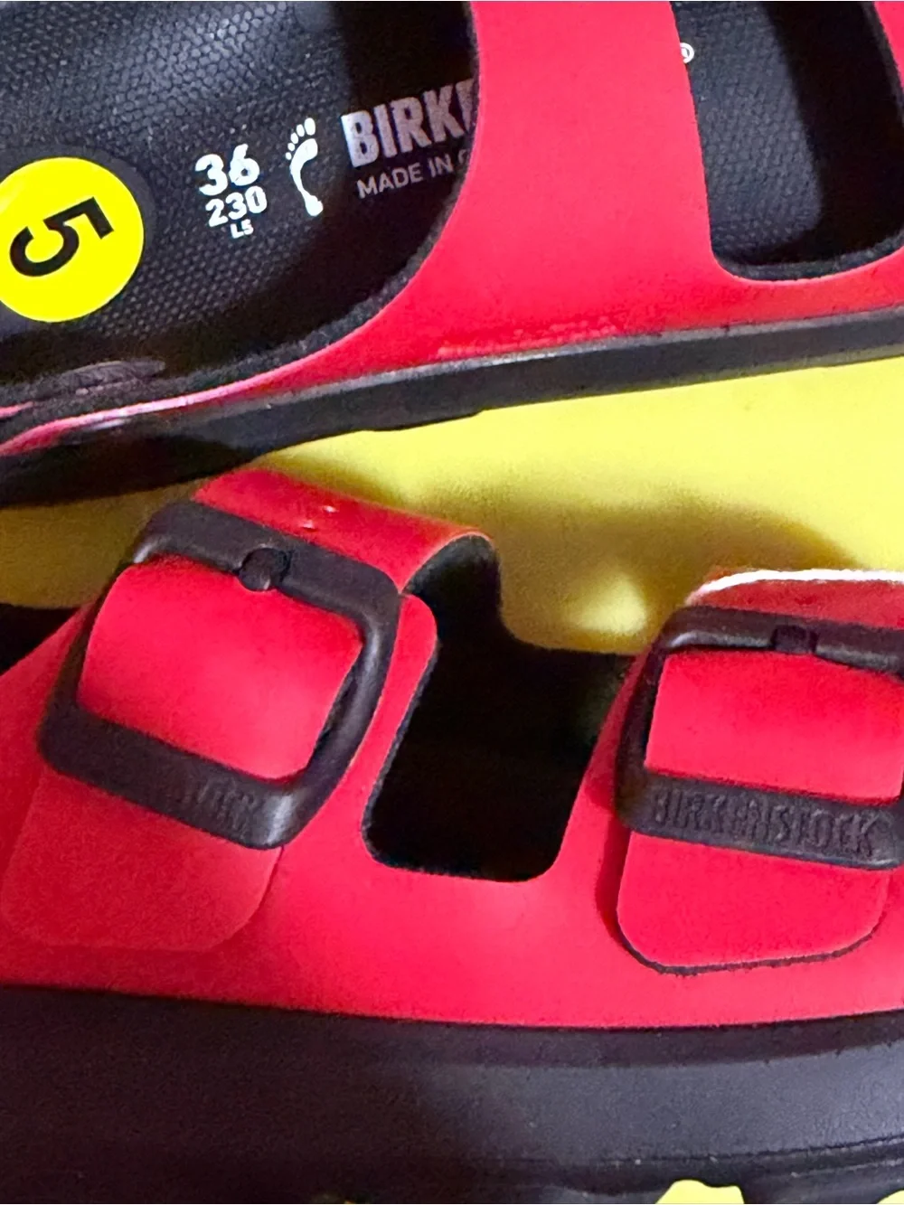 Birkenstock Kids Red Double-Strap Sandals